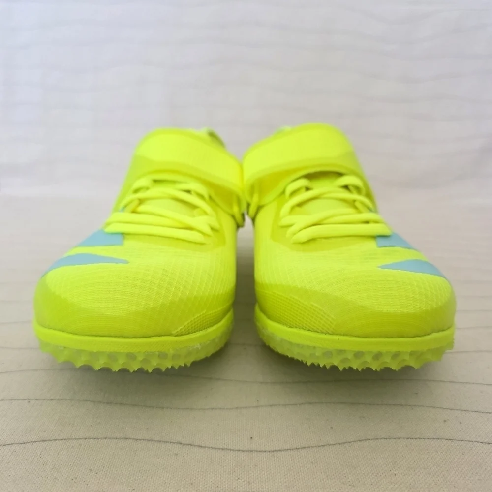 Adidas Mens Adizero HJ Solar Yellow Aqua Track & Field Shoes FW2244 Size 7.5 - Picture 4 of 11